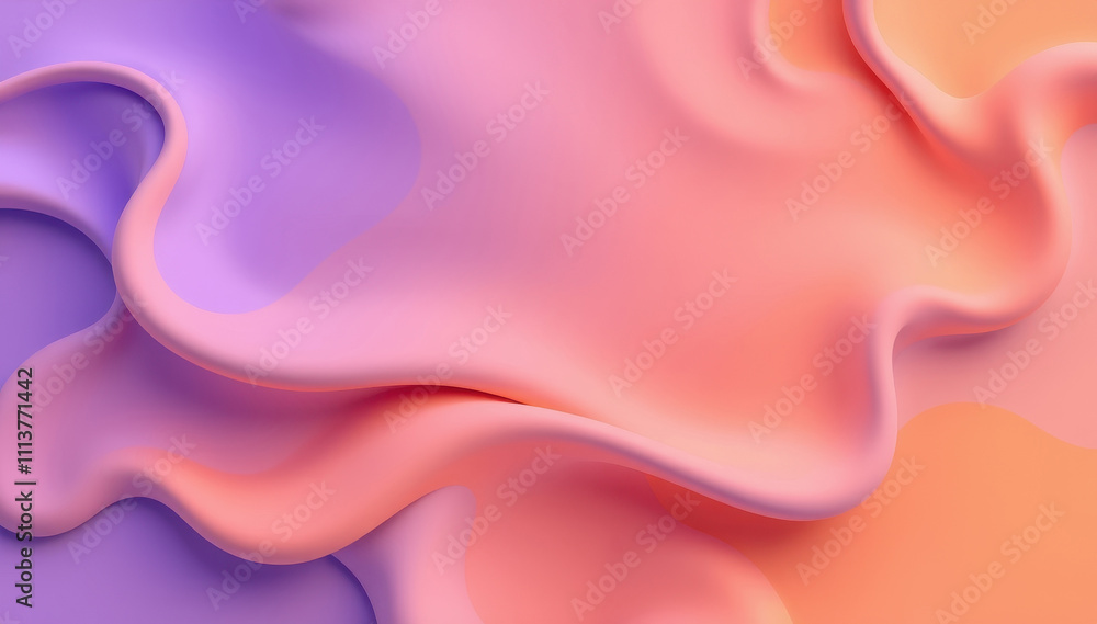 Abstract Pastel Pink and Purple Wavy Forms Abstract Pastel Pink and Purple Wavy Forms