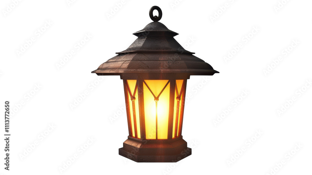 3D Render of a Garden Lantern Icon Isolated on a White Background for Design and Decoration Purposes 3D Render of a Garden Lantern Icon Isolated on a White Background for Design and Decoration Purposes
