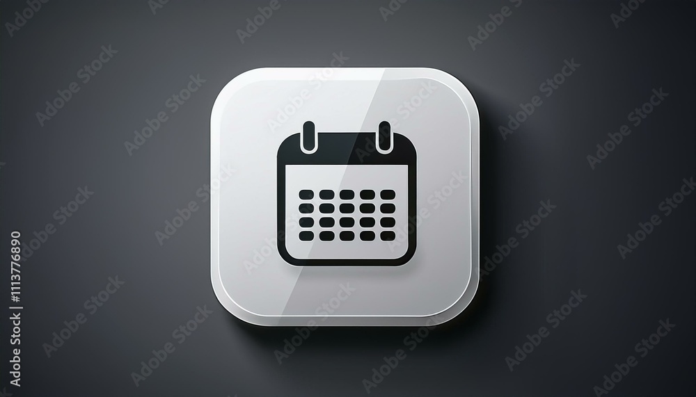 Sophisticated Utility: 3D Google Calendar App Emblem Sophisticated Utility: 3D Google Calendar App Emblem