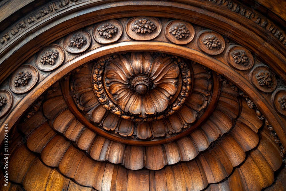 Intricate Wooden Carving Architectural Detail Intricate Wooden Carving Architectural Detail