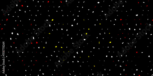 Abstract dots in the shape of is simply designed on this modern black background.