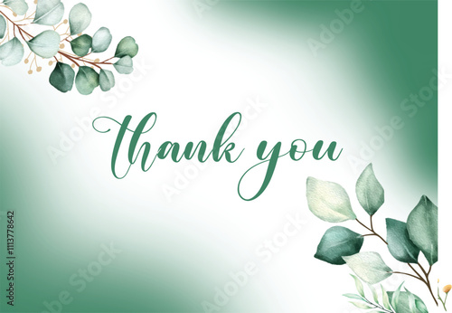 Thank you card template design