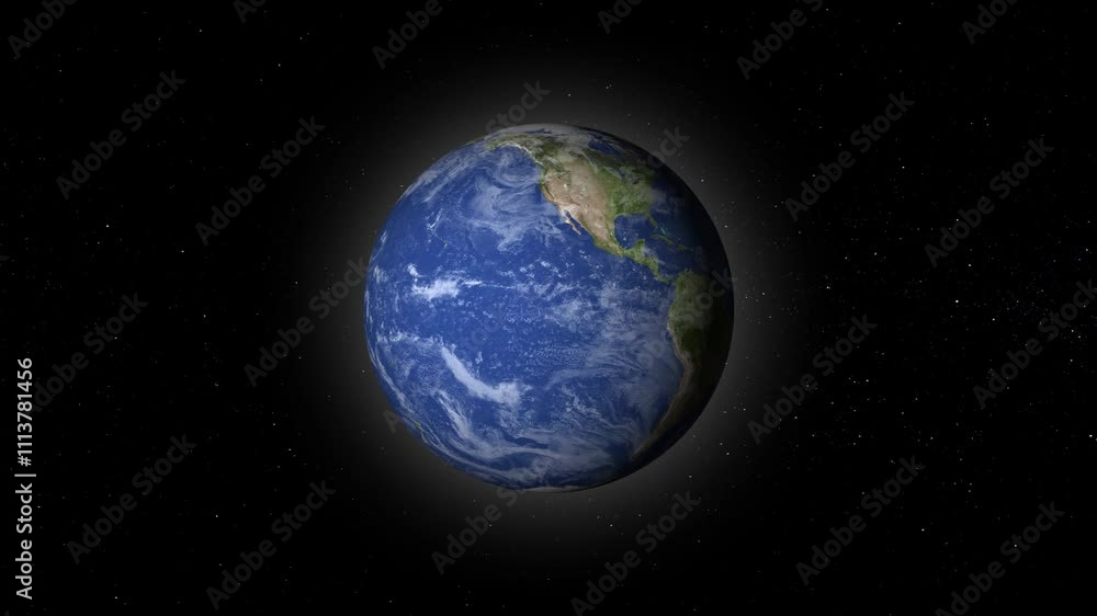 Realistic Earth planet. Spinning globe with day and night transition. Seamless loop 3D animation with alpha channel Realistic Earth planet. Spinning globe with day and night transition. Seamless loop 3D animation with alpha channel