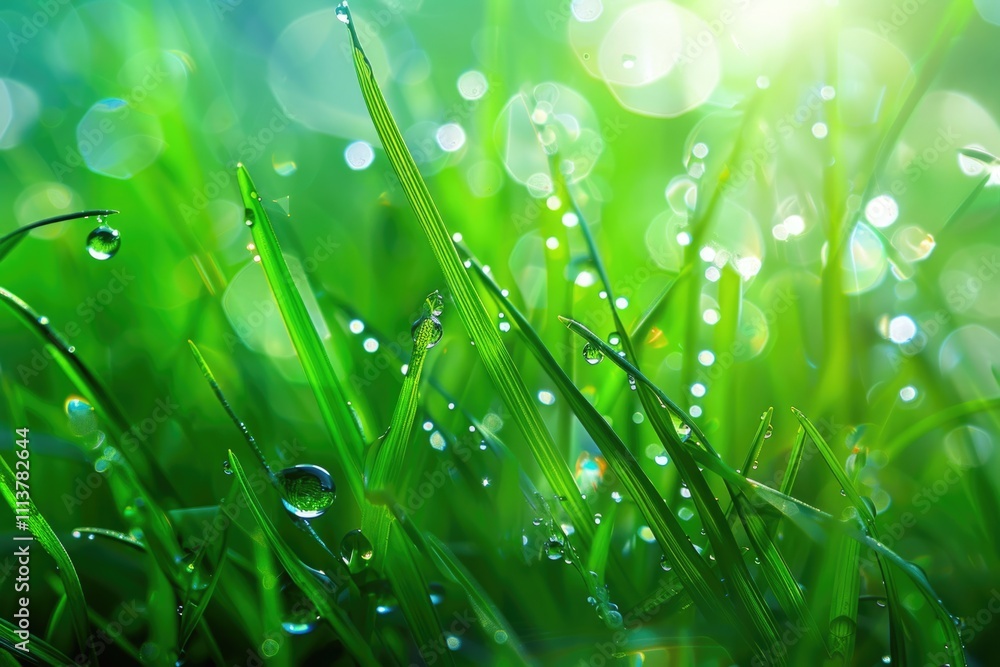 Morning dew on green grass pure beauty of nature. Morning dew on green grass pure beauty of nature.