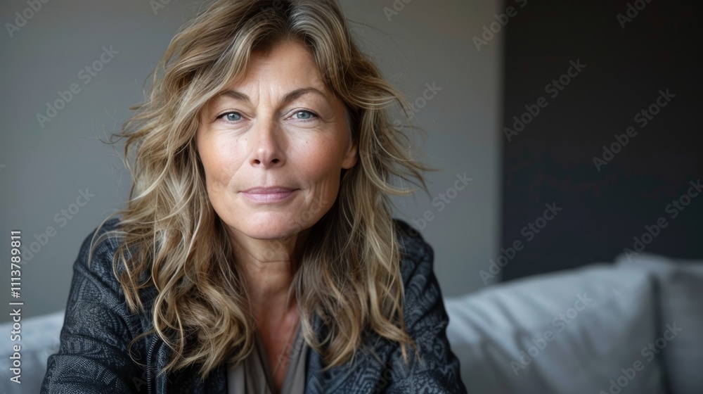 Captivating portrait of a beautiful blonde woman enjoying a relaxing weekend at home Captivating portrait of a beautiful blonde woman enjoying a relaxing weekend at home