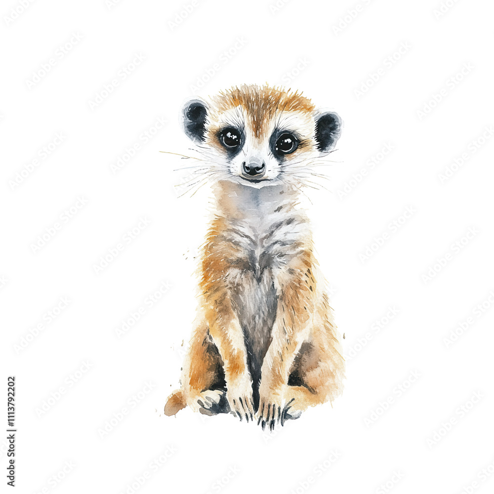 Cute Meerkat Watercolor Cute Meerkat Watercolor