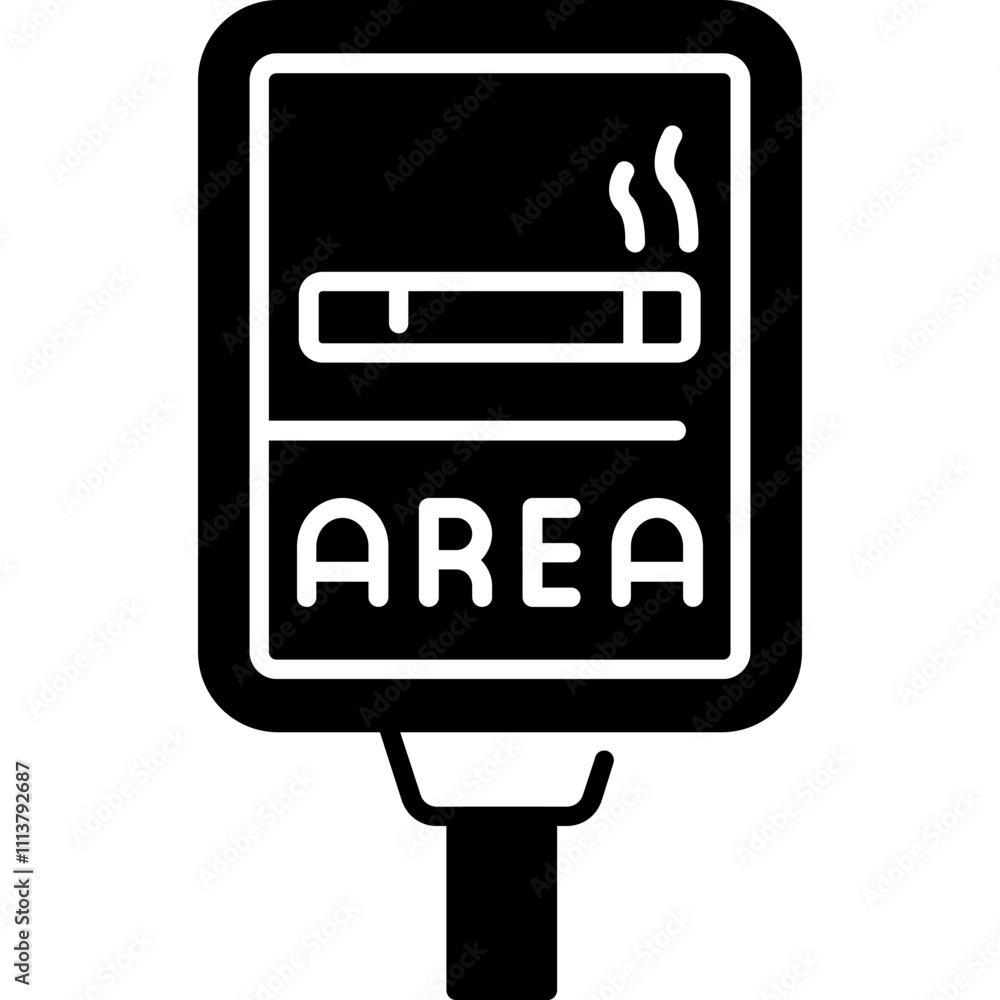 Fototapeta premium Smoking Area Icon