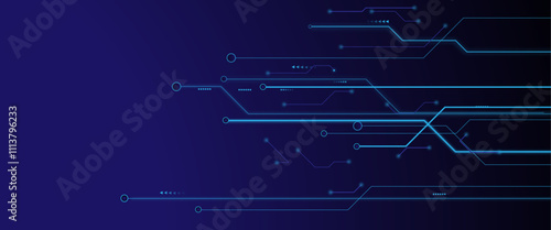 Wallpaper Mural Vectors Abstract connecting lines and dots., Social networking, network connection and global communication technology background Torontodigital.ca