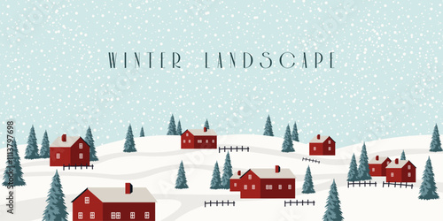 Winter background, banner