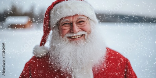 portrait of happy smiling santa claus