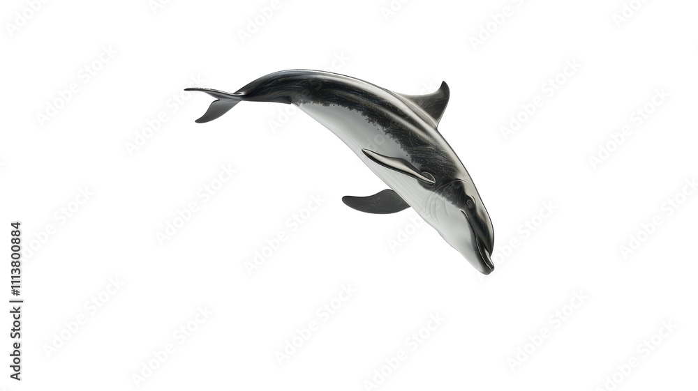 Obraz premium Dynamic 3D Visualization of a Marlin Leaping in the Air for Artistic and Commercial Use