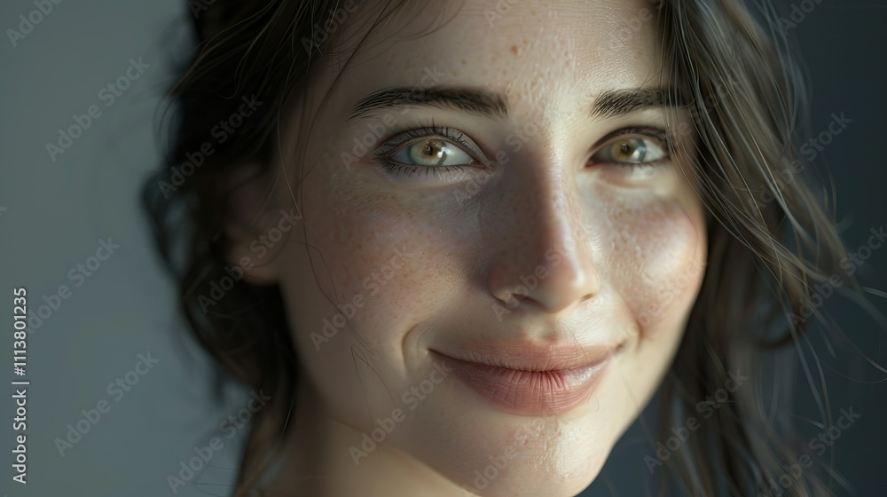 Portrait of a smilling brunette woman Portrait of a smilling brunette woman