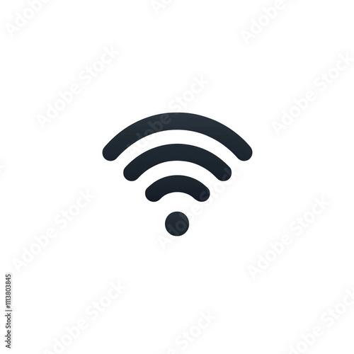 Obraz na płótnie Black icon of Wi-Fi Signal icon png Minimalist flat icon, vector logo style sign clipart on a transparent background w salonie