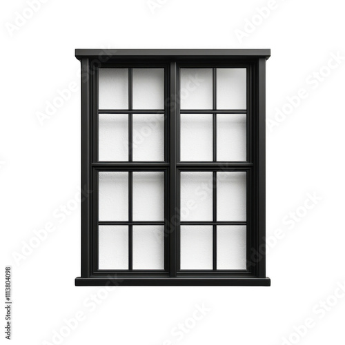 Black icon of Window icon png Minimalist flat icon, vector logo style sign clipart on a transparent background