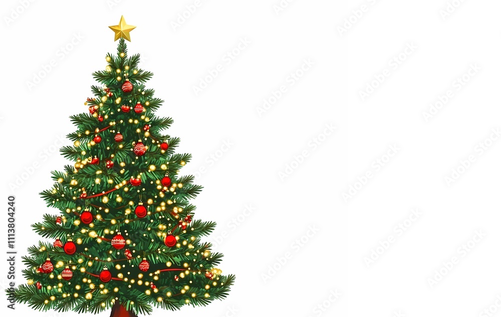 Christmas card. New Year's tree on white background Christmas card. New Year's tree on white background