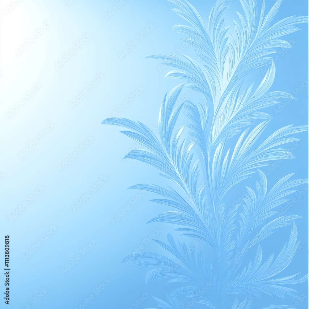 Frosty winter window pane with delicate ice crystals design. Frosty winter window pane with delicate ice crystals design.