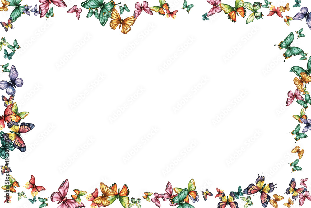 frame with butterflies frame with butterflies