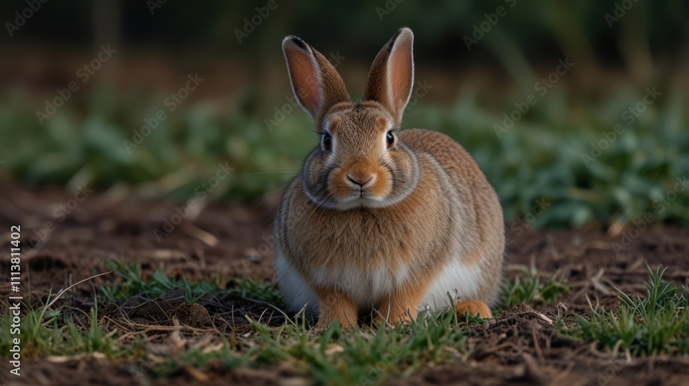 Fototapeta premium Cute Bunny in Grass