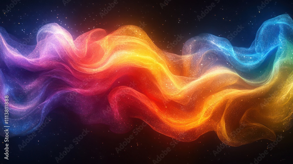 Fototapeta premium Colorful energy wave abstract background.