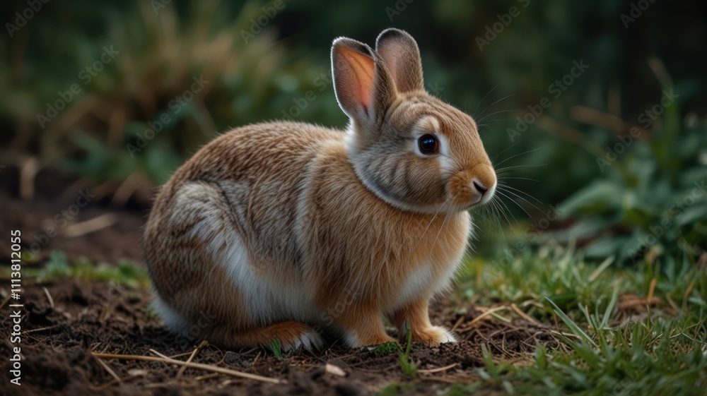 Fototapeta premium Cute Bunny in Grass