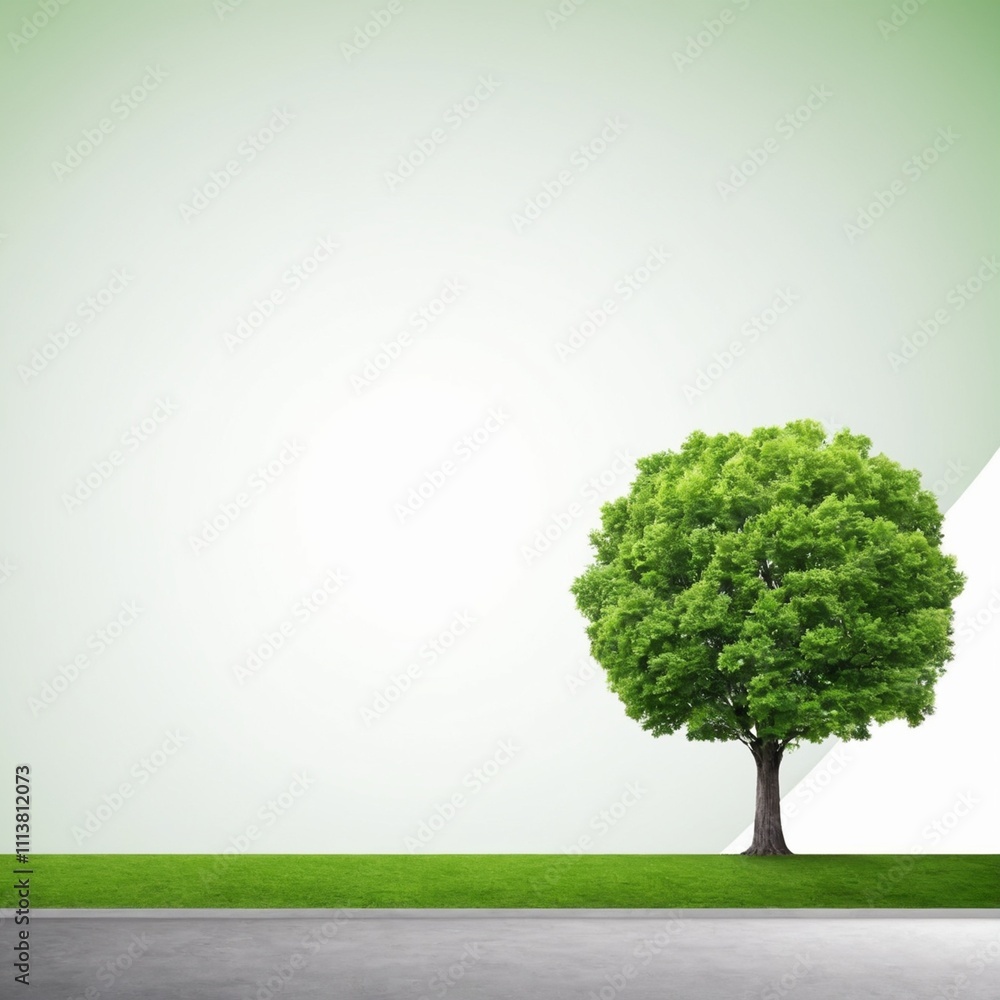 green tree on one side copy space , green energy green tree on one side copy space , green energy