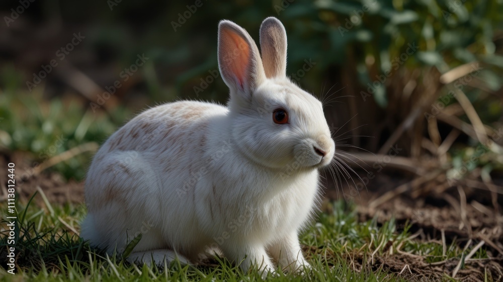 Cute Bunny in Grass Cute Bunny in Grass