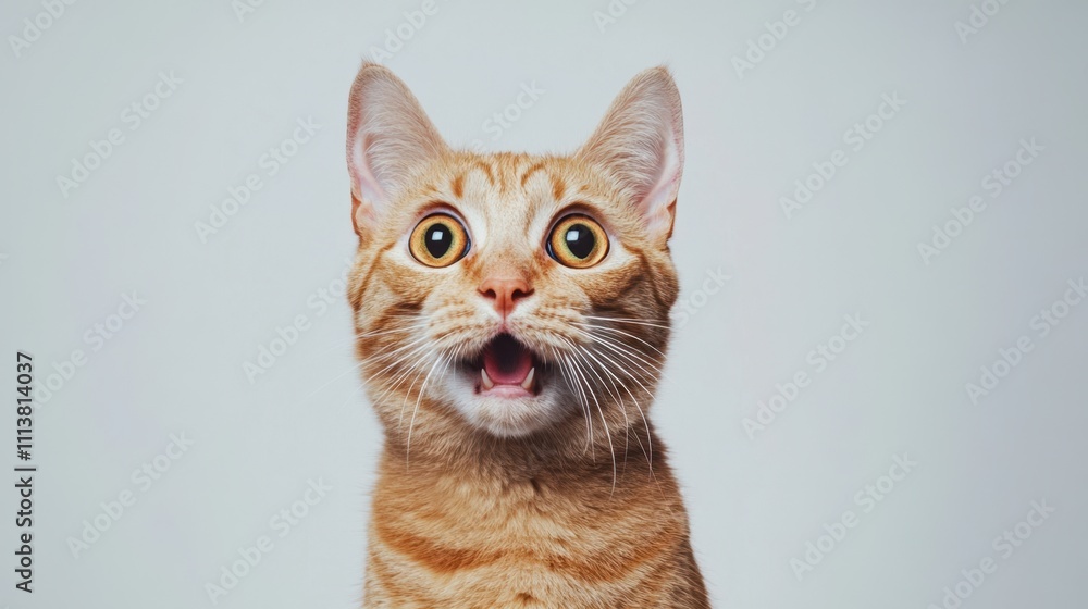 Obraz premium The Surprised Orange Cat