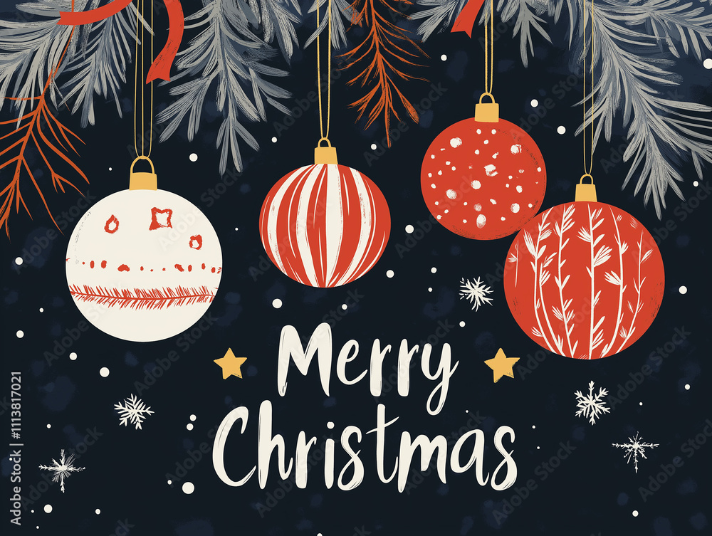 Fototapeta premium merry christmas and happy new year background