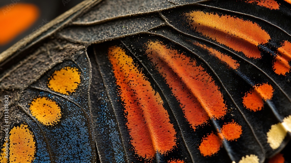 A Detailed Close Up Of A Butterflies Wing A Detailed Close Up Of A Butterflies Wing