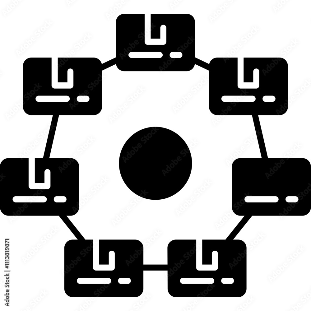 Decentralized Distribution Icon Decentralized Distribution Icon