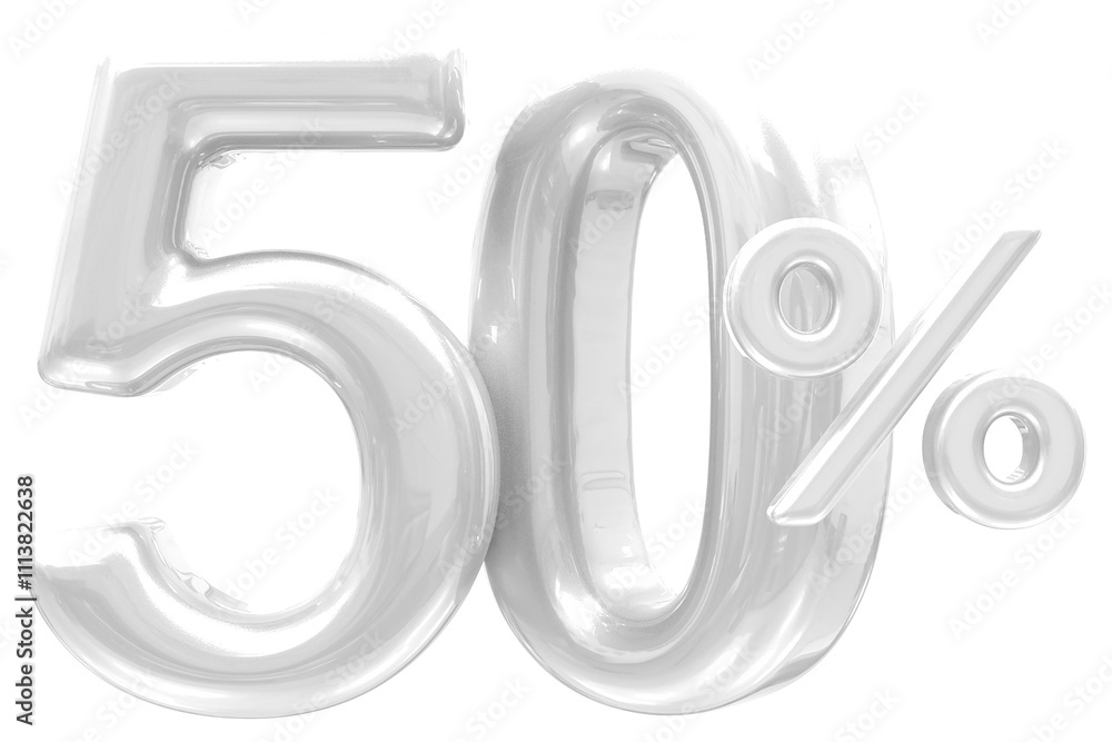 50 Percent Silver Promotion Offer 3D 50 Percent Silver Promotion Offer 3D