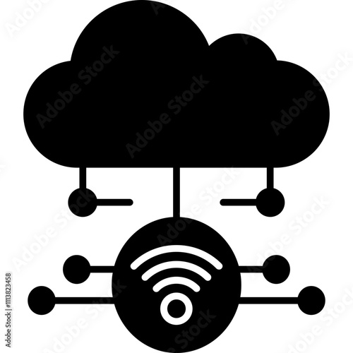 Cloud Data Stream Icon