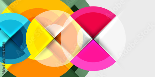 Target circle geometric abstract shapes. Vector Illustration For Wallpaper, Banner, Background, Card, Book Illustration, landing page