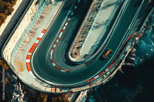 Aerial View of a Formula One Race Track