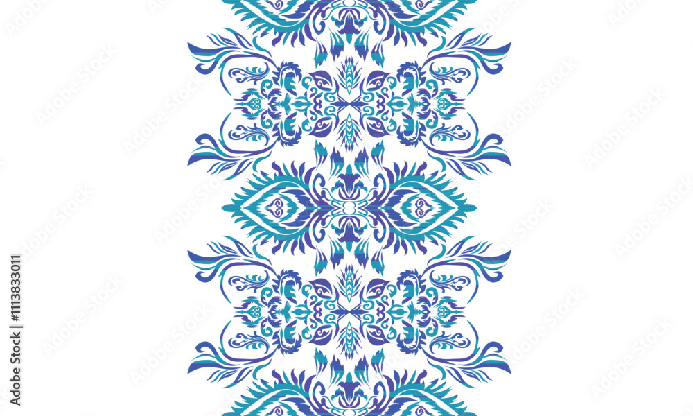 Ikat geometric folklore ornament with tribal ethnic seamless striped pattern.oriental pattern traditional Design for background, clothing, wrapping, Batik, fabric, illustration. Ikat geometric folklore ornament with tribal ethnic seamless striped pattern.oriental pattern traditional Design for background, clothing, wrapping, Batik, fabric, illustration.