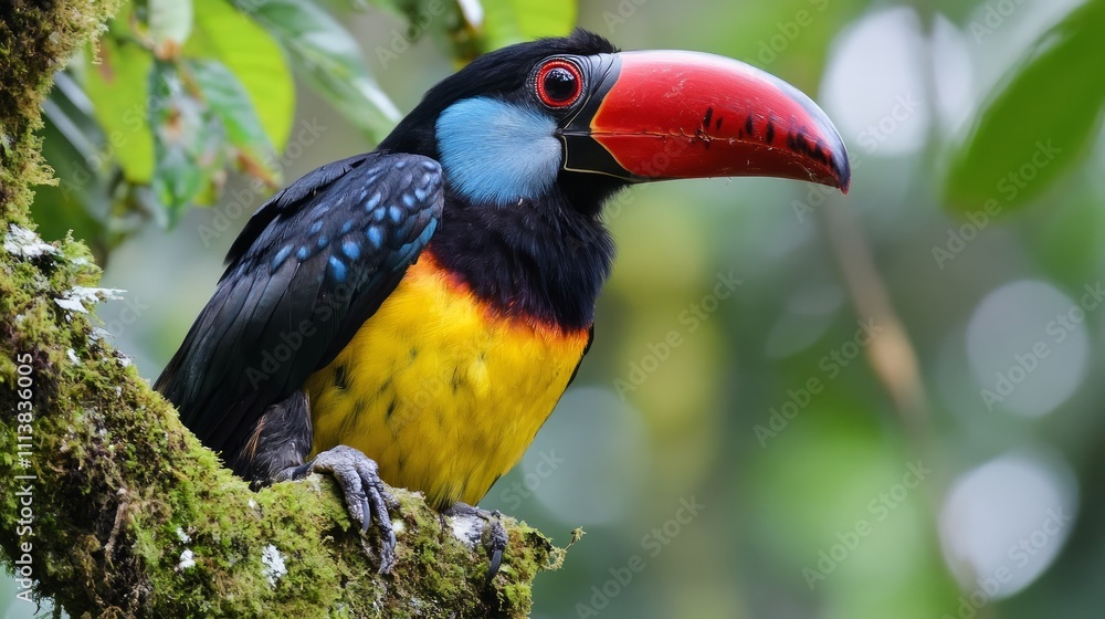 Plate-billed mountain-toucan, cloud forest, ecuador Plate-billed mountain-toucan, cloud forest, ecuador
