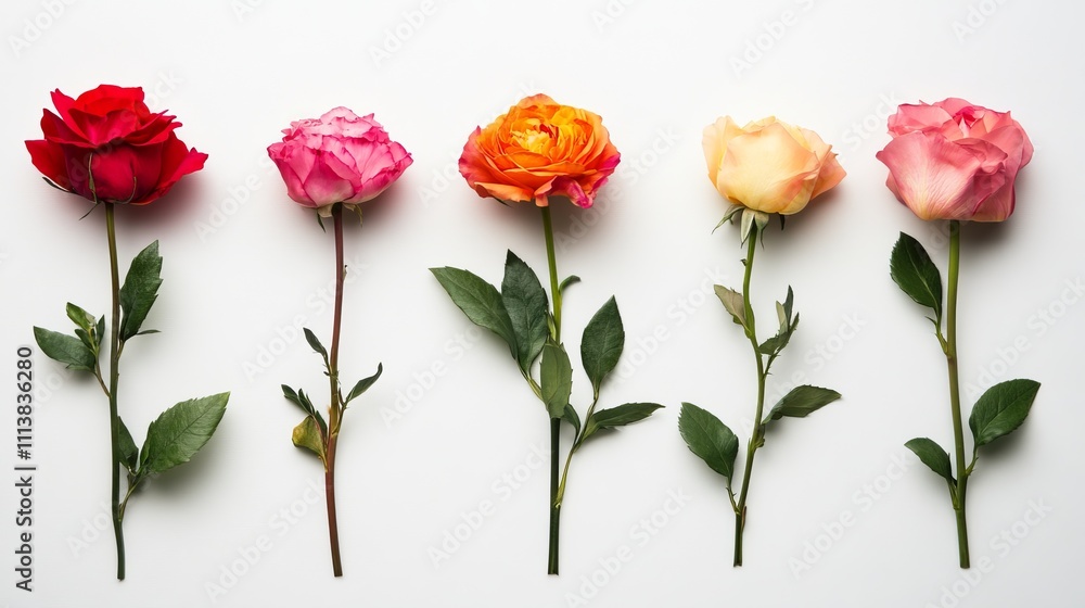 flowers on white background flowers on white background