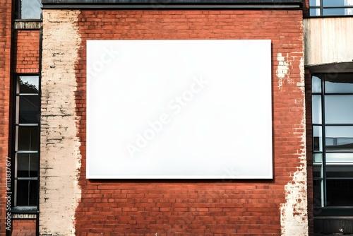 Wallpaper Mural Blank White Sign on University Office Building Facade Torontodigital.ca
