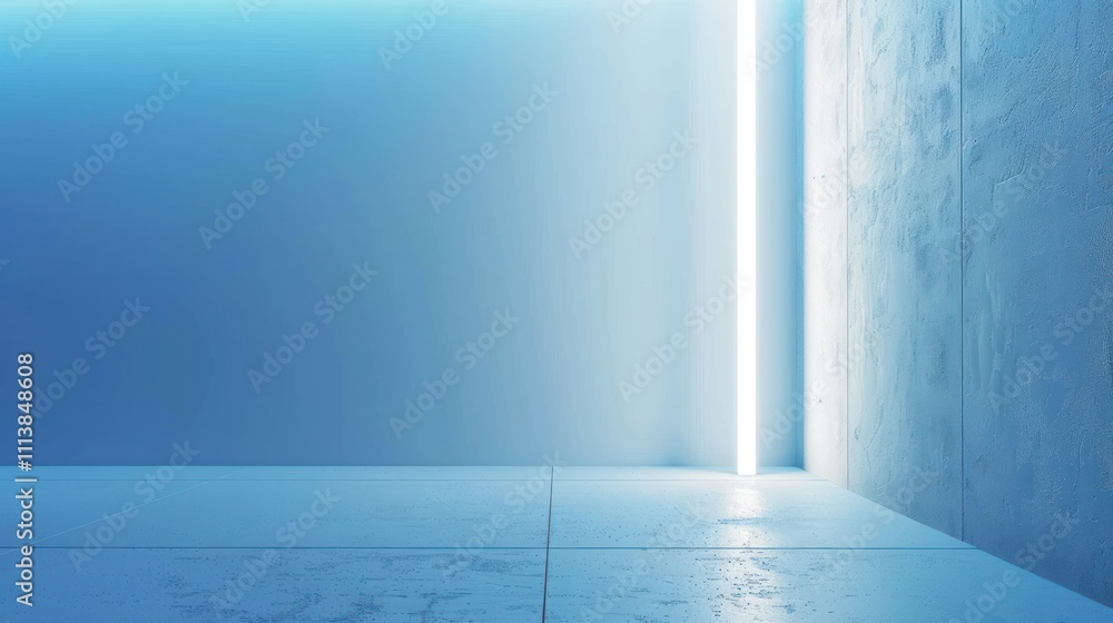 minimal futuristic corner room lighting neon soft white blue lamp vertical empty blank wall and floor for product presentation advertisement minimal futuristic corner room lighting neon soft white blue lamp vertical empty blank wall and floor for product presentation advertisement