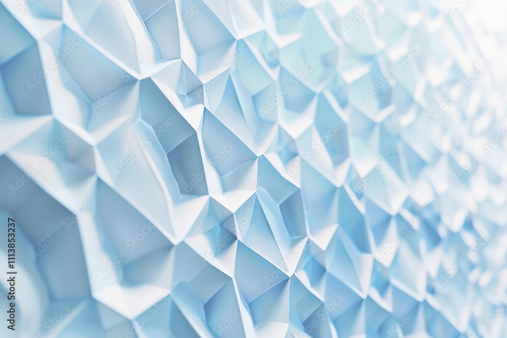 3D render rough textured soft blue geometry triangle edge sharp tilted and blur 3D render rough textured soft blue geometry triangle edge sharp tilted and blur