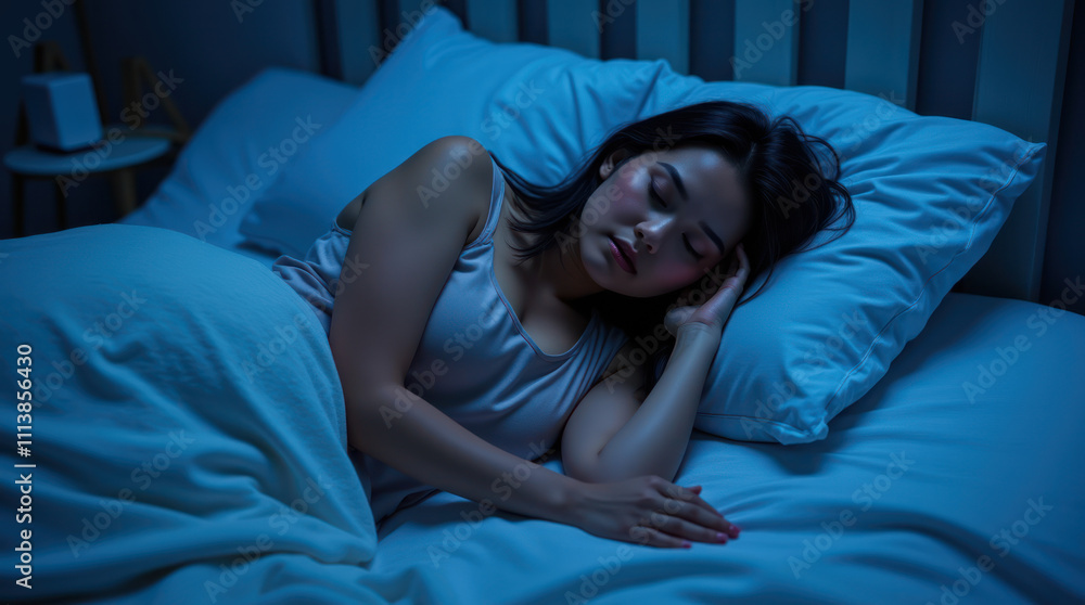 Curled up in a Dim Room, a Person Finds Emotional Rest Curled up in a Dim Room, a Person Finds Emotional Rest