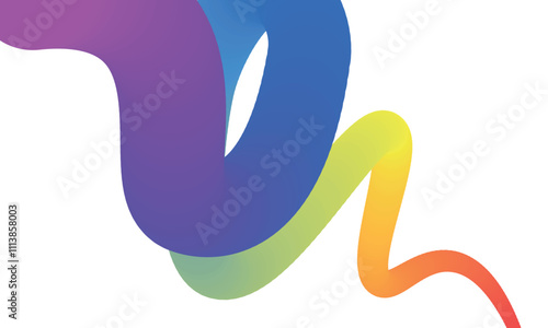 Wallpaper Mural Wavy shape with Colorful gradient. Vector illustration. Torontodigital.ca