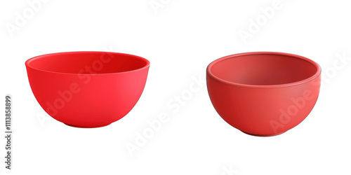 3d render bowl isolated on transparent background Cartoon Illustration in plastic style