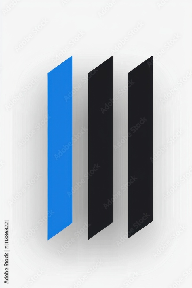 Minimalist app icon featuring blue and black geometric elements Minimalist app icon featuring blue and black geometric elements