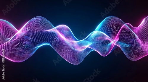 Vibrant Waves in Neon Colors for Digital Design