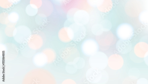 Pastel abstract background with blurry festival defocused soft bokeh lights