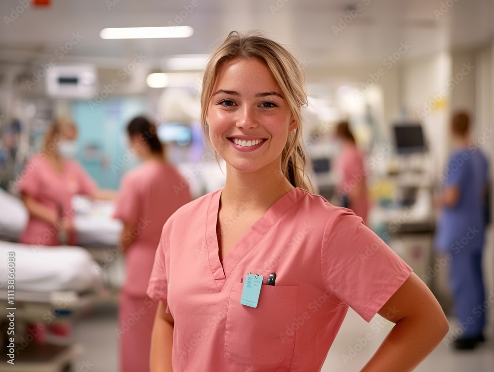 Portrait of a Confident and Caring Nurse in a Hospital Setting Portrait of a Confident and Caring Nurse in a Hospital Setting