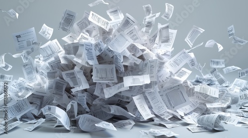 Chaos of Discarded Receipts in a Modern Setting
