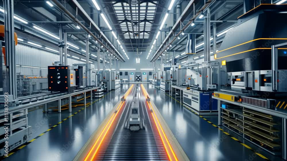 Futuristic Factory: Automated Production Line Futuristic Factory: Automated Production Line