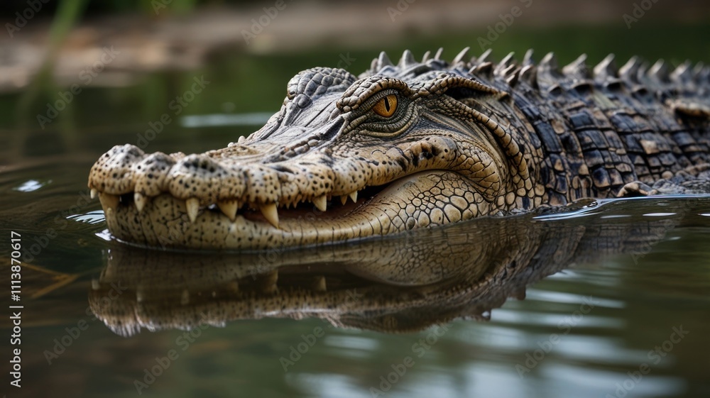Obraz premium Crocodile in Water